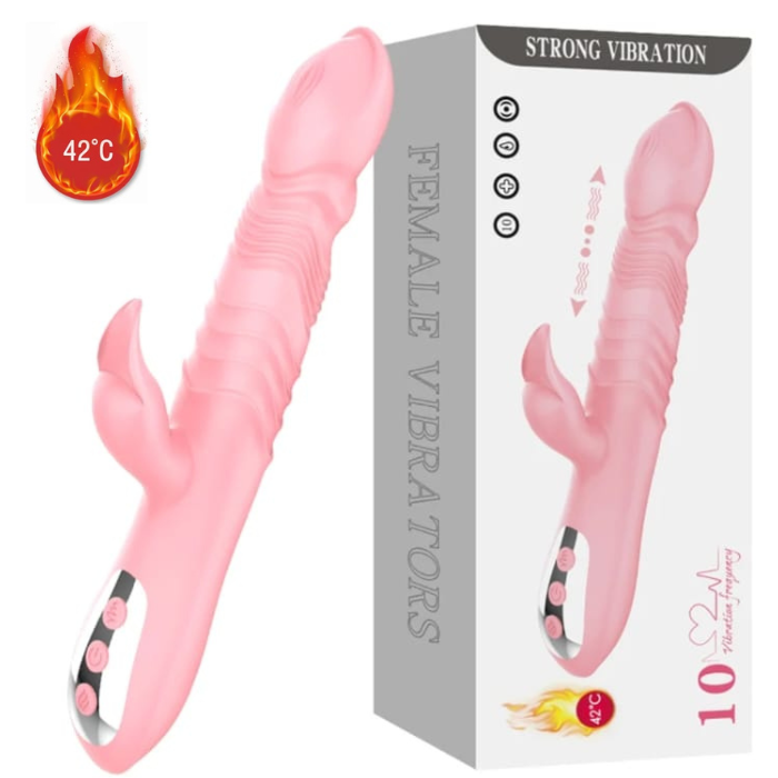 Vibrador Doble Estimulación función Telescopio Y Lengua Con Calefaccion